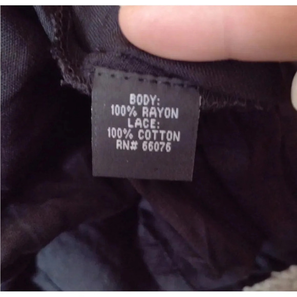 - Black Boheme Maxi Dress Adjustable Spaghetti Straps Lace Detail Size L - Picture 6 of 11